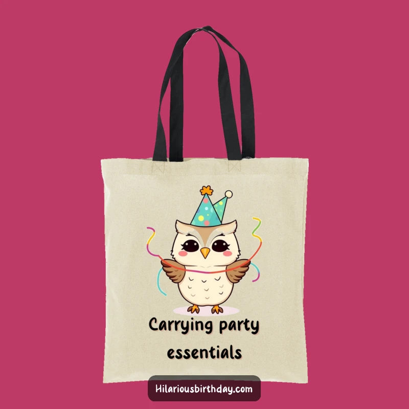 Funny Owl Party Tote Bag: Festive Accessory for a Hilarious Gift
