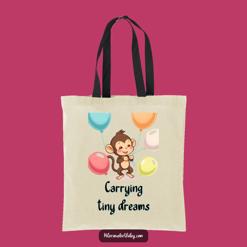 Funny Monkey Balloon Tote Bag: Carry Your Fun - Ideal Gift