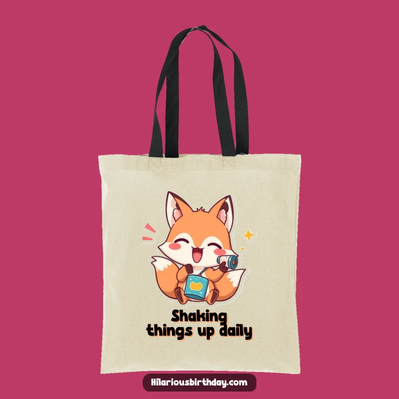 Funny Fox Noisemaker Tote Bag - Playful Party Accessory for Lively Outings