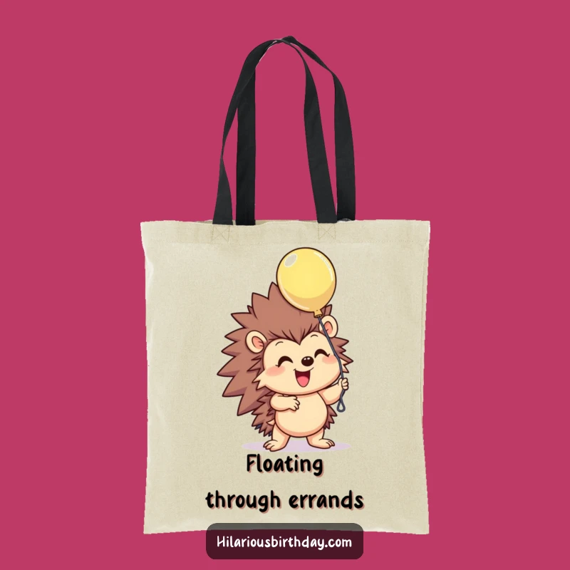 Funny Hedgehog Balloon Tote Bag: Carry Your Goods with Smiles, A Perfect Funny Gift