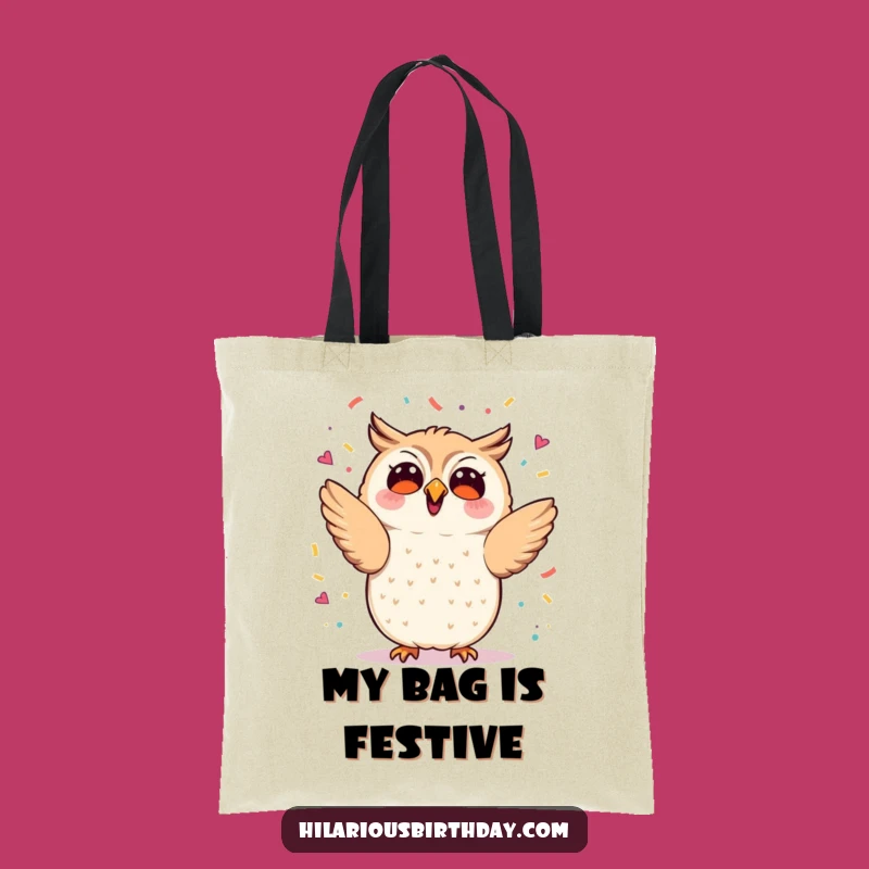 Funny Kawaii Owl Confetti Tote Bag - Carry the Party Accessory Gift