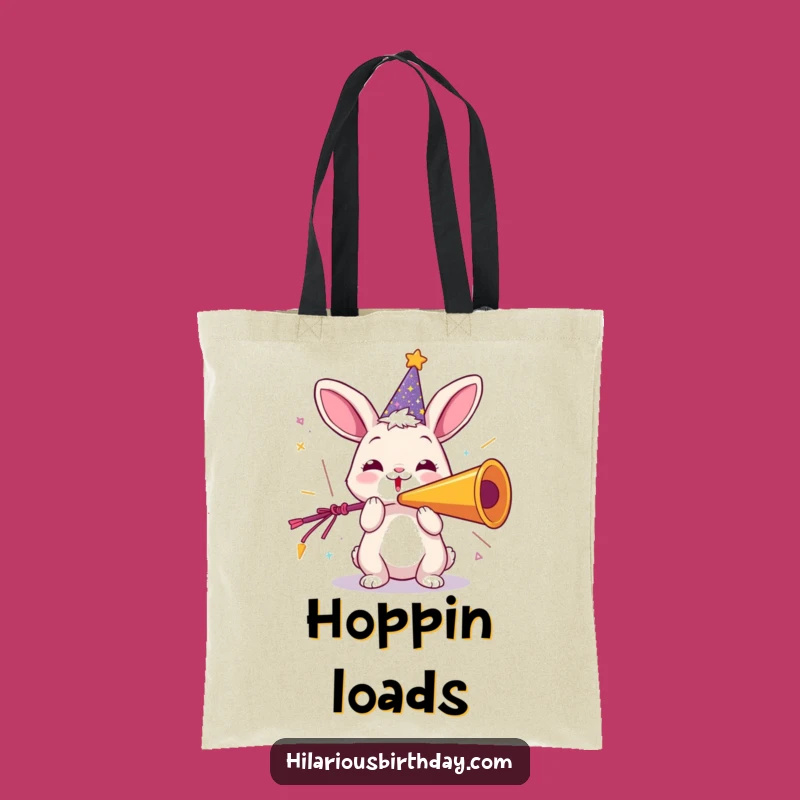 Funny Rabbit Party Tote Bag: Carry the Celebration with This Horn Blower